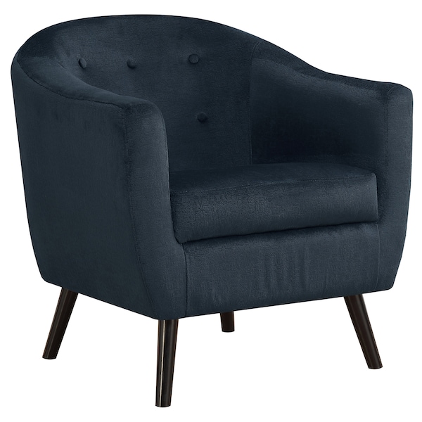 Monarch Specialties Accent Chair, Dark Blue Mosaic Velvet I 8254